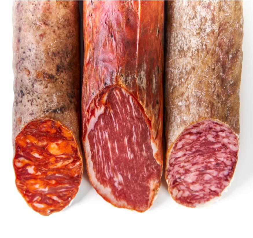 Pack 1/2 Piece of Iberian Acorn-Fed Cured Meats (Pork Loin, Chorizo, and Salchichón)