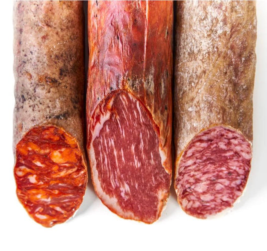 Pack 1/2 Piece of Iberian Acorn-Fed Cured Meats (Pork Loin, Chorizo, and Salchichón)